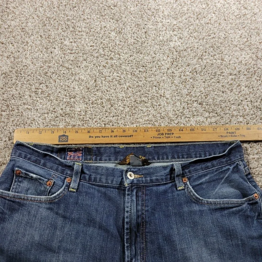 Lucky Brand Jeans Mens 38x30 Blue 181 Relaxed Straight Casual Dark Wash - Picture 2 of 9